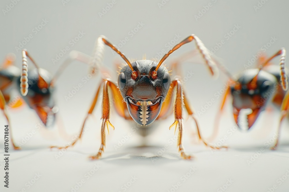 Close up of bugs on a white surface, suitable for educational materials