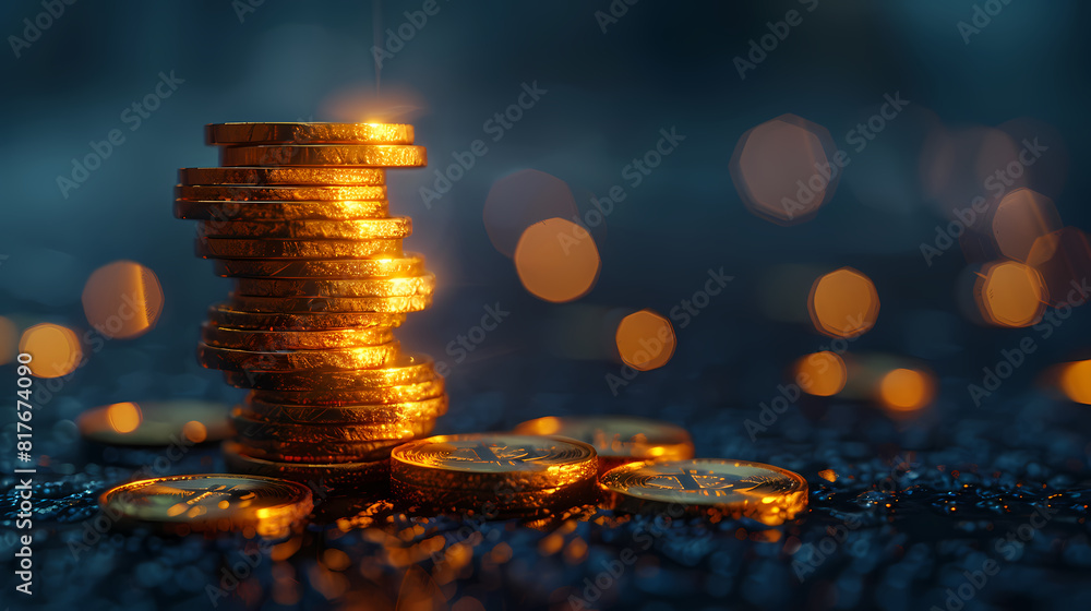 pile of gold coins on background pile of gold coins on background