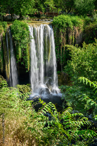 Long exposure image of Duden Waterfall located in Antalya Turkey