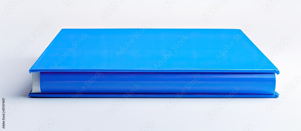 A blue book is depicted in a copy space image with a white background A blue book is depicted in a copy space image with a white background