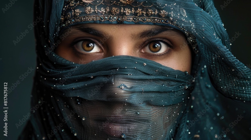 Elegance and Strength of the Niqab Clad Woman s Portrait Elegance and Strength of the Niqab Clad Woman s Portrait