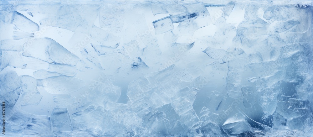 Obraz premium A scratched sheet of ice captured from a top down perspective offering ample copy space for images
