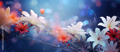 Image of flowers with copy space in the background © HN Works