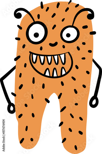 cute monster flat style cartoon