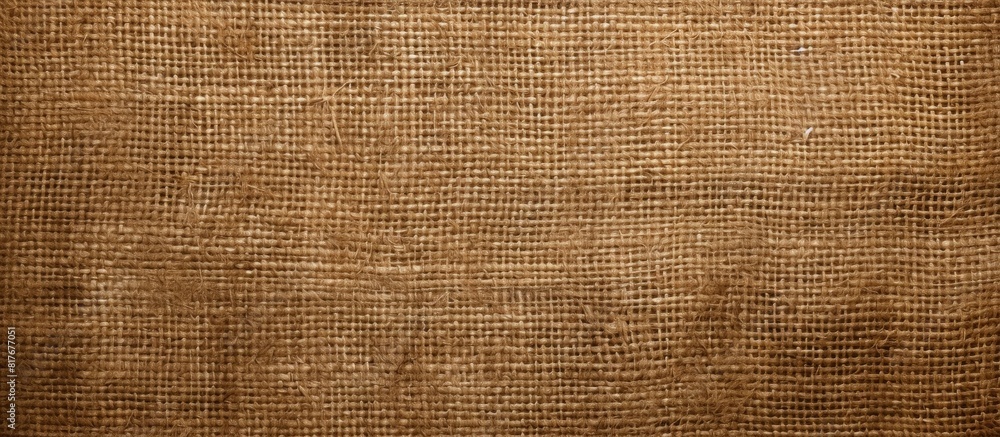A copy space image featuring a burlap hessian texture laid on a wooden surface A copy space image featuring a burlap hessian texture laid on a wooden surface