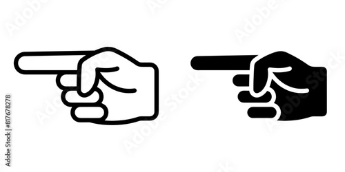 ofvs597 OutlineFilledVectorSign ofvs - finger pointing vector icon . isolated transparent . black outline filled version . AI 10 / EPS 10 . g11940
