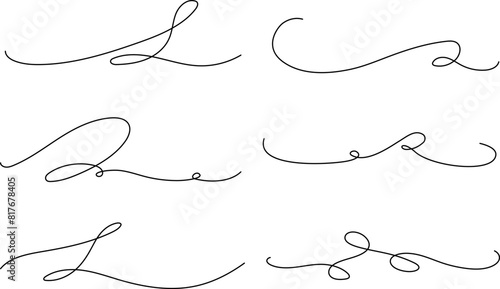 タイトルや背景にも使える華やかな手書きラインセット