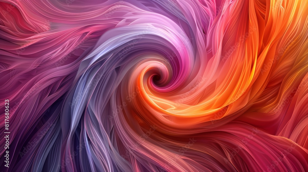 The image is an abstract painting with a spiral in the center. The colors are vibrant and saturated. The painting has a sense of movement and energy. The image is an abstract painting with a spiral in the center. The colors are vibrant and saturated. The painting has a sense of movement and energy.