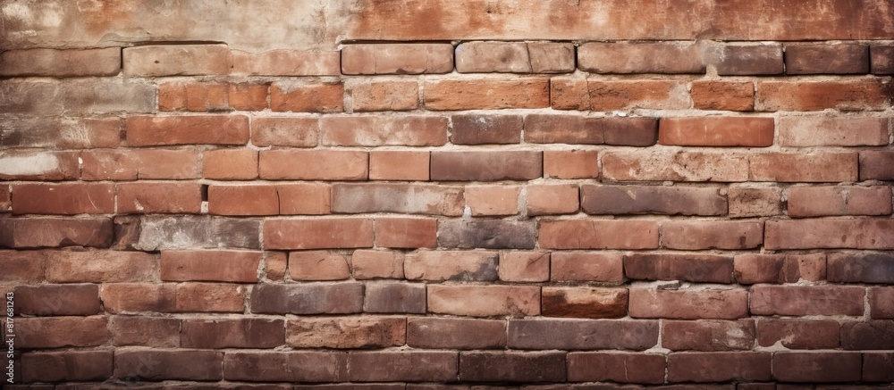 Brick wall with aged appearance serving as a background for copy space image Brick wall with aged appearance serving as a background for copy space image