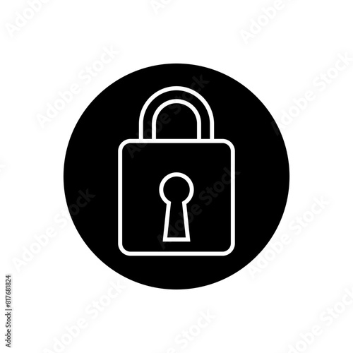 Lock icon vector. Closed illustration sign. Padlock symbol or logo.