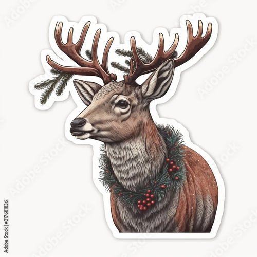 Nature inspired cute deer cutout on Isolated Transparent Background generative ai technology