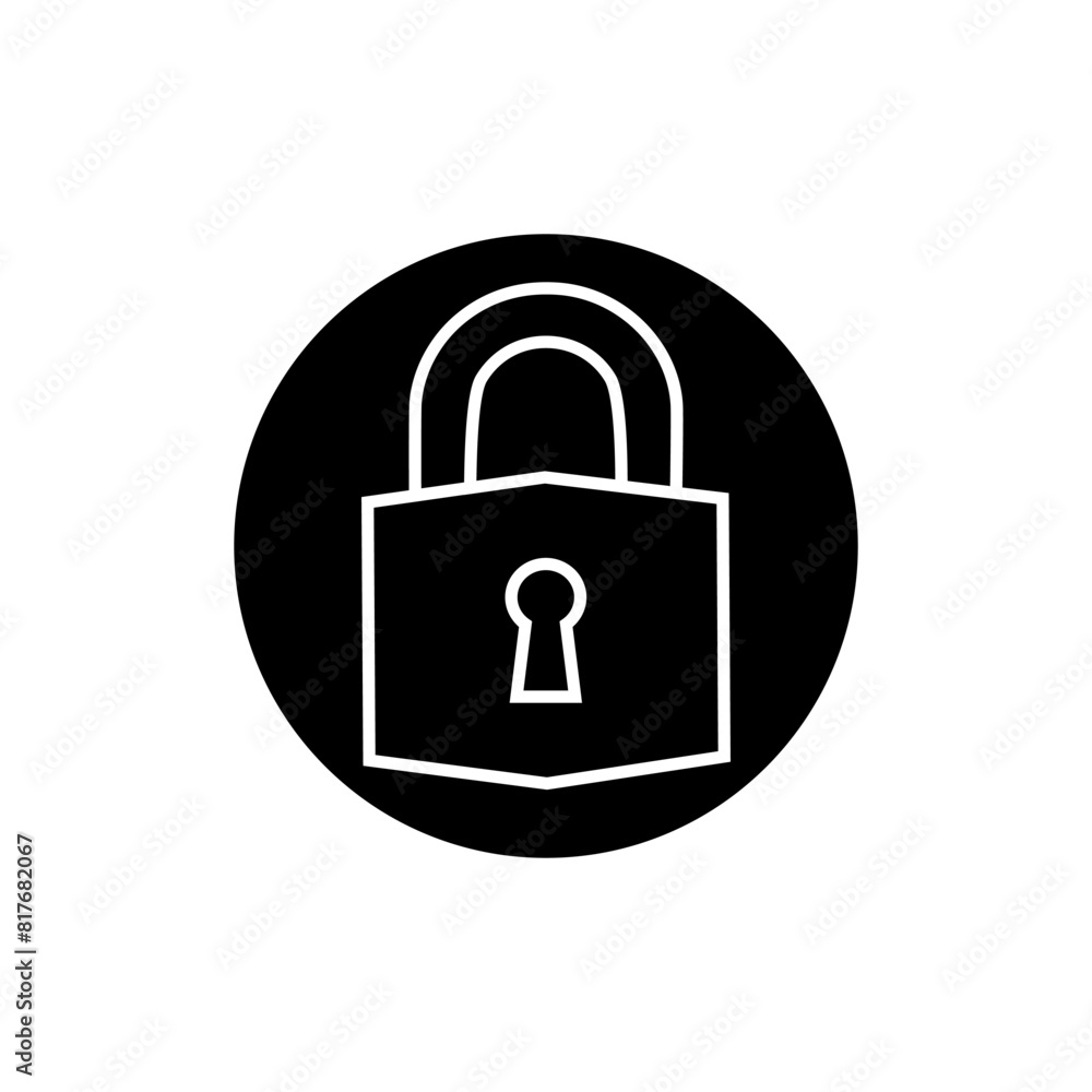 Lock icon vector. Closed illustration sign. Padlock symbol or logo. Lock icon vector. Closed illustration sign. Padlock symbol or logo.