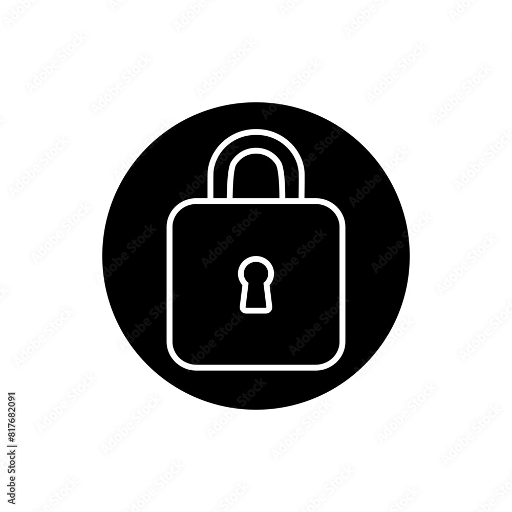 Lock icon vector. Closed illustration sign. Padlock symbol or logo. Lock icon vector. Closed illustration sign. Padlock symbol or logo.