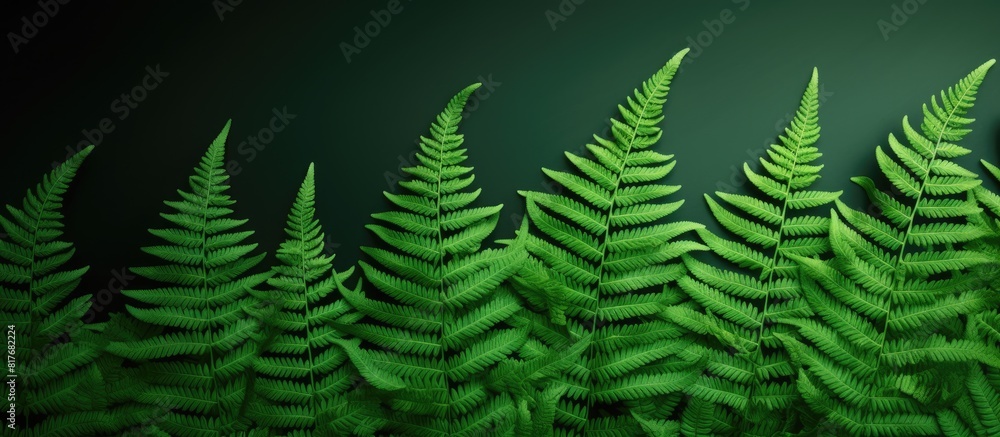 An abstract background featuring an image of fern leaves with ample copy space