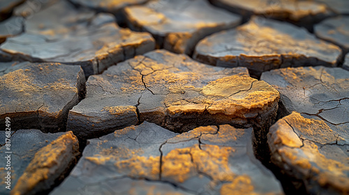 Drought and fracturing of the land due to drought