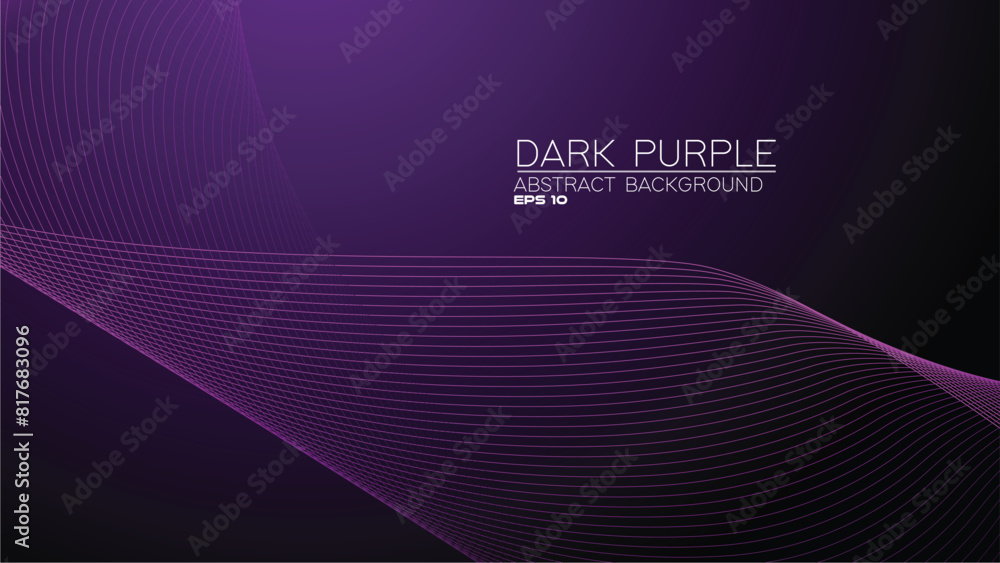 Dark Purple abstract background with curve line Dark Purple abstract background with curve line