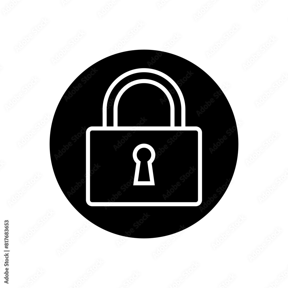 Lock icon vector. Closed illustration sign. Padlock symbol or logo. Lock icon vector. Closed illustration sign. Padlock symbol or logo.