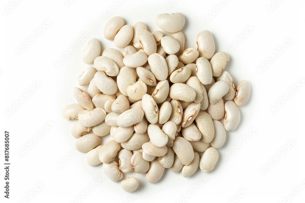 Black eye bean on white background Top view Black eye bean on white background Top view