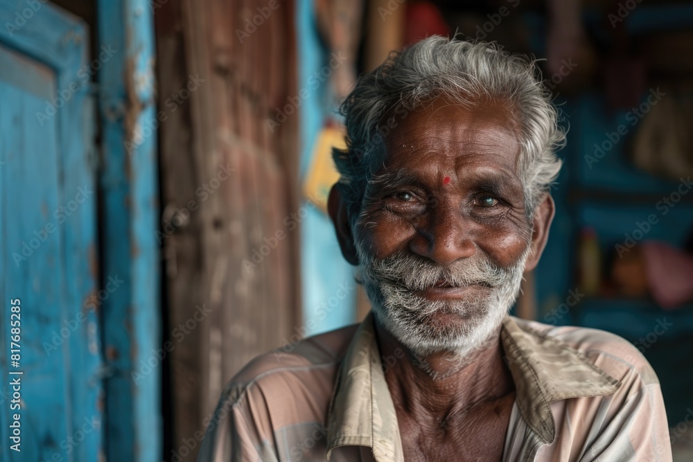 Elderly man with white beard wearing a tan shirt. Suitable for lifestyle and casual fashion concepts Elderly man with white beard wearing a tan shirt. Suitable for lifestyle and casual fashion concepts