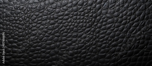 A close up texture background of black leather perfect for copy space image