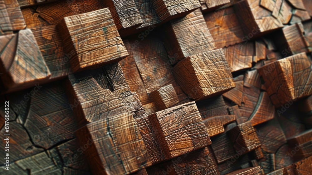 Close up of a pile of wood, suitable for backgrounds or textures Close up of a pile of wood, suitable for backgrounds or textures