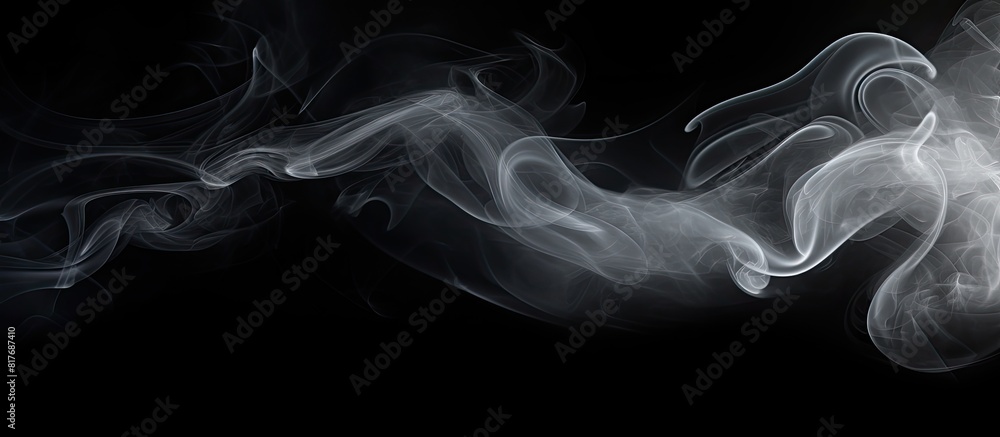 Smoke on a black background creating copy space image Smoke on a black background creating copy space image