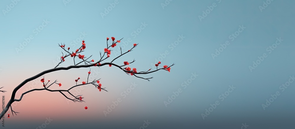Solitary branch with copy space image