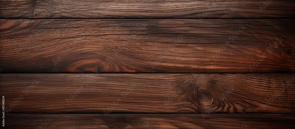 Naklejka premium An image of a dark wood texture background with a worn natural pattern providing ample space for copying