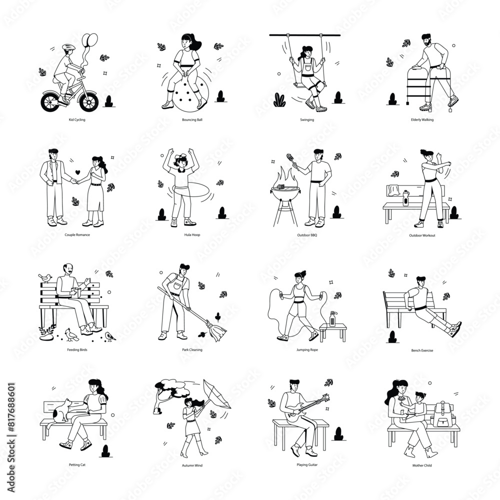 Handy Set of Garden Activities Flat Illustrations
Handy Set of Garden Activities Flat Illustrations