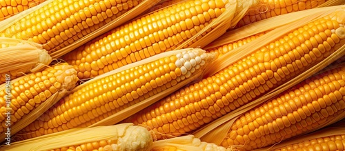 An abundant amount of gigantic corn with plenty of copy space image photo
