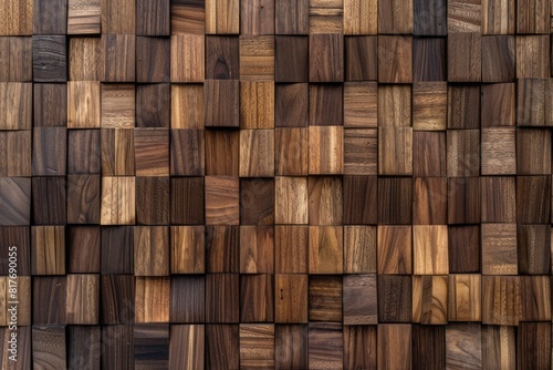 Wood bricks wall texture
