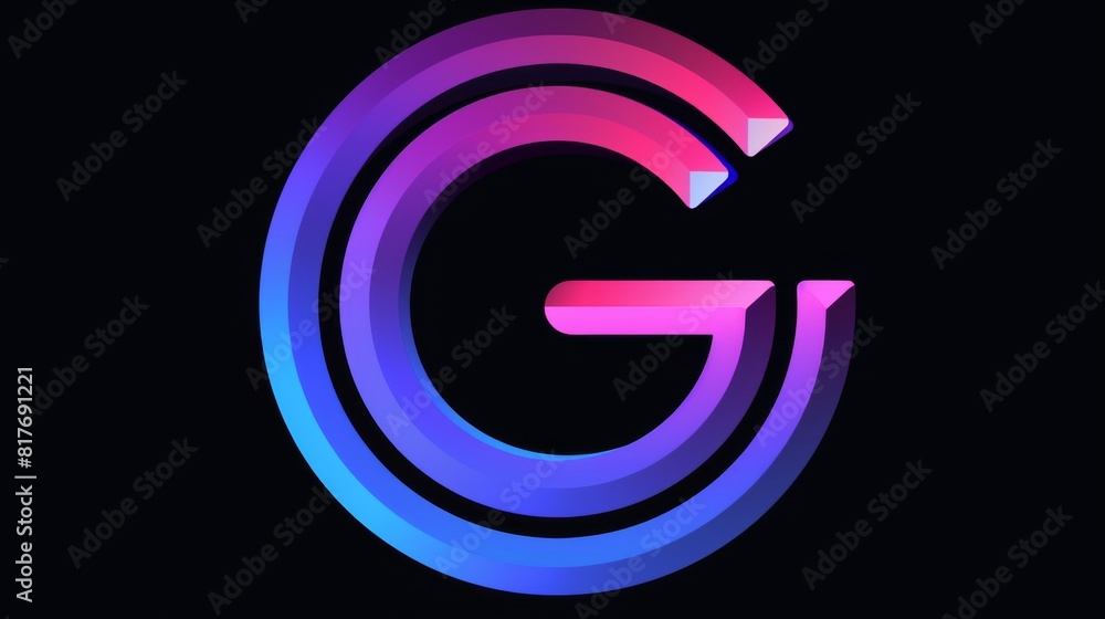 Develop a dynamic and energetic photography logo incorporating a bold G symbol with dynamic lines and shapes, conveying creativity and Develop a dynamic and energetic photography logo incorporating a bold G symbol with dynamic lines and shapes, conveying creativity and