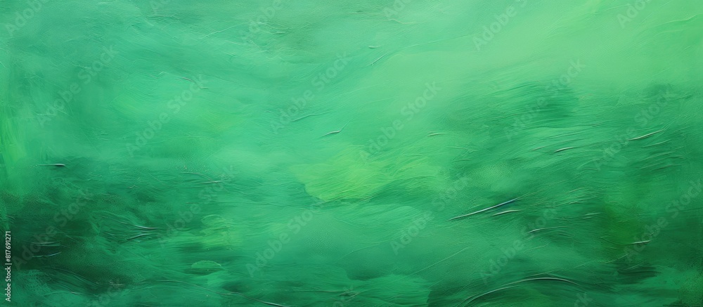 Fototapeta premium The art canvas background displays a green abstract texture with no content providing ample space for copy