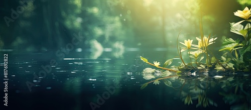 Nature with abstract and background lighting creating an aesthetically pleasing visual composition. Creative banner. Copyspace image © HN Works