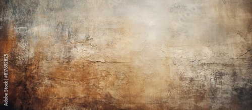 The image depicts an old style vintage wall with a cement grunge background providing a textured copy space photo
