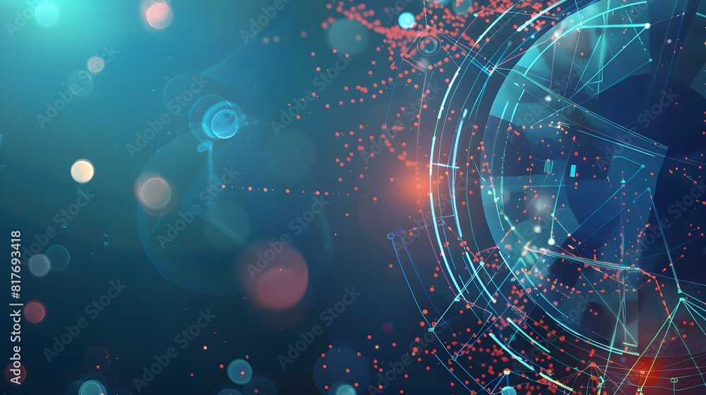 Abstract technology background with digital HUD Abstract technology background with digital HUD