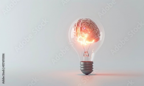 Light bulb Housing brain, 3D representation
