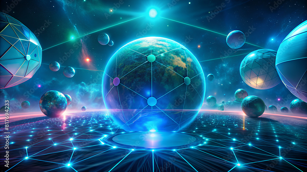 A lot of bright elements, virtual reality, global social networks, a network of websites A lot of bright elements, virtual reality, global social networks, a network of websites