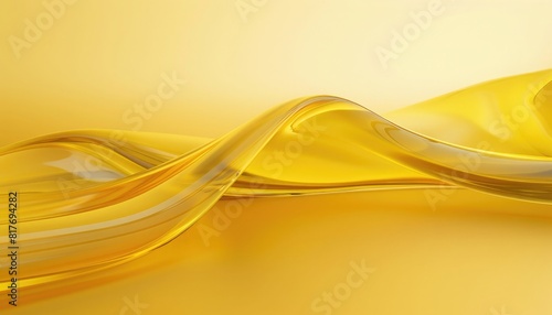 Curved lines dance elegantly on a smooth yellow surface, creating a sense of movement.