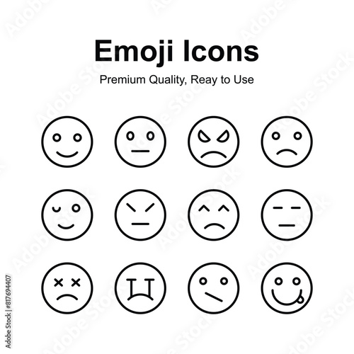 Pack of emoji icons in modern design style, ready to use and download