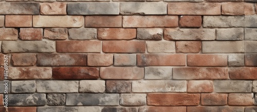 A simple design displaying the textured brick wall as a background leaving plenty of space for copy