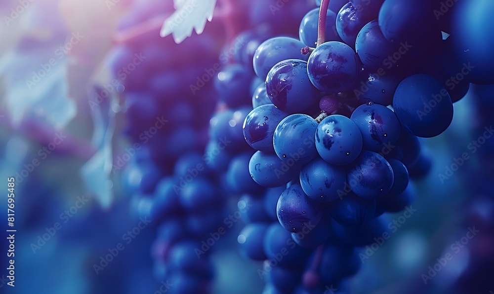 Blue Grapes A Captivating Wine Grapes Background , Generative AI Blue Grapes A Captivating Wine Grapes Background , Generative AI