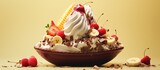 The image of a Banana Split offers ample space for additional text or graphics
