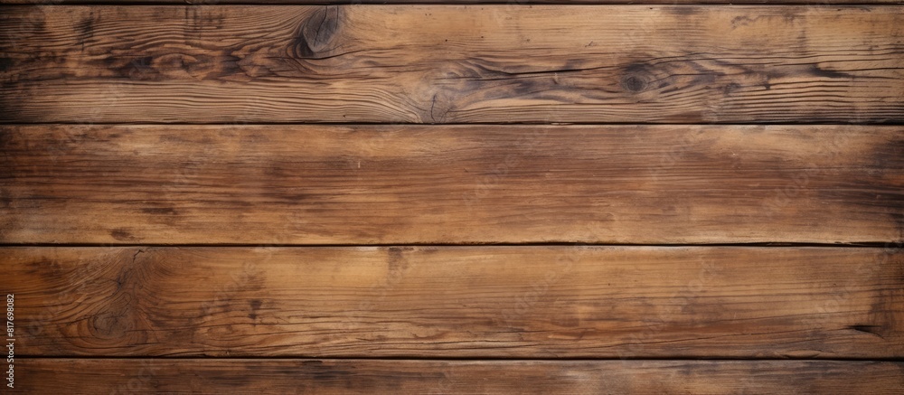 An aged wooden tabletop with a wood texture of weathered boards providing ample copy space for various purposes An aged wooden tabletop with a wood texture of weathered boards providing ample copy space for various purposes