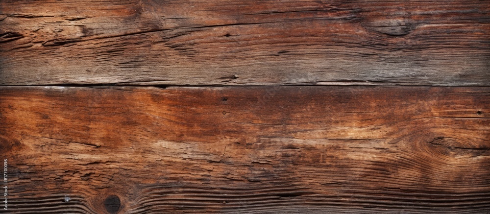 Fototapeta premium A weathered wood board with a textured surface perfect for a copy space image