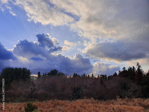 sunset in the mountains