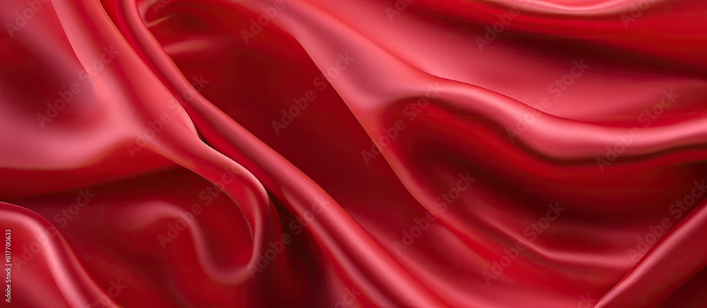 A close up shot of a red silk fabric with a satiny texture is captured in this abstract design for a background image. Creative banner. Copyspace image A close up shot of a red silk fabric with a satiny texture is captured in this abstract design for a background image. Creative banner. Copyspace image