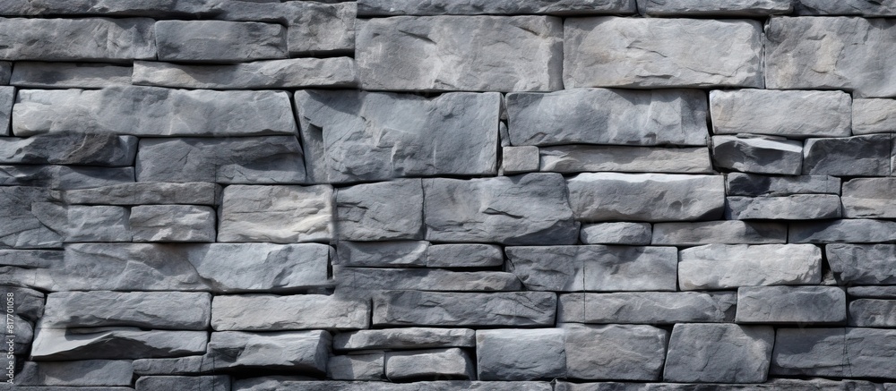 Fototapeta premium Copy space image with a gray granite stone wall as the background