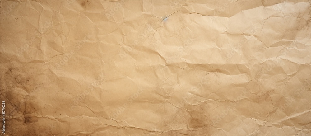 Fototapeta premium Crumpled dirty old paper background with copy space image