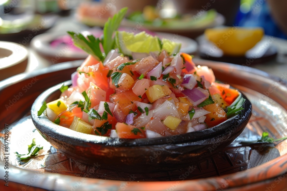 Ceviche iconic Peruvian dish Ceviche iconic Peruvian dish